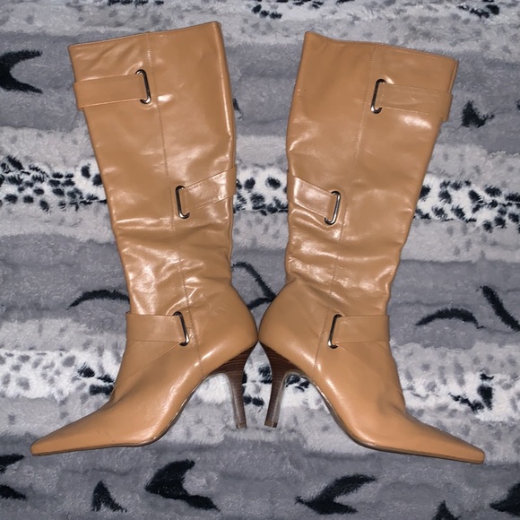 Gianni Bini Camel Leather Boots — 8.5 - Picture 5 of 16